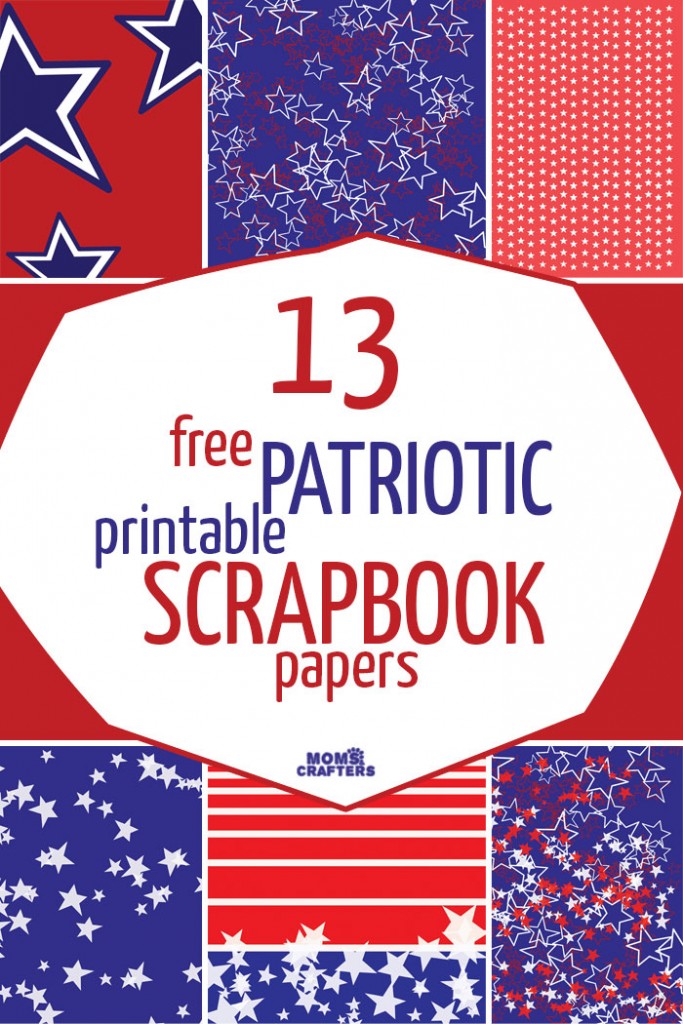 Free Printable Patriotic Scrapbook Paper Moms And Crafters   Free Printable Patriotic Scrapbook Paper 2 683x1024 