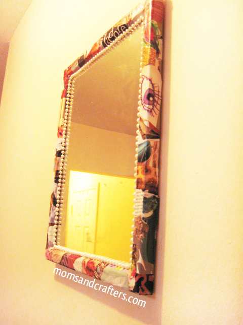 How to Update a Mirror with Decoupage