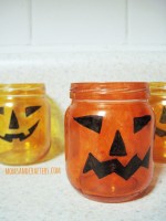 DIY Jack O Lantern Tea Light Holders * Moms and Crafters