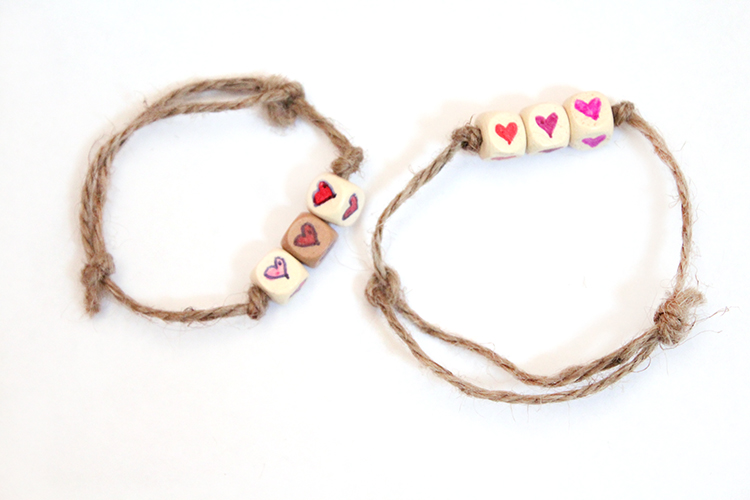 DIY Mother's Day Heart Friendship Bracelets