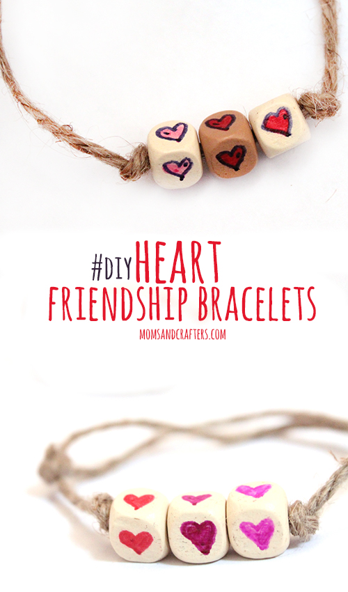 diy: heart friendship bracelets