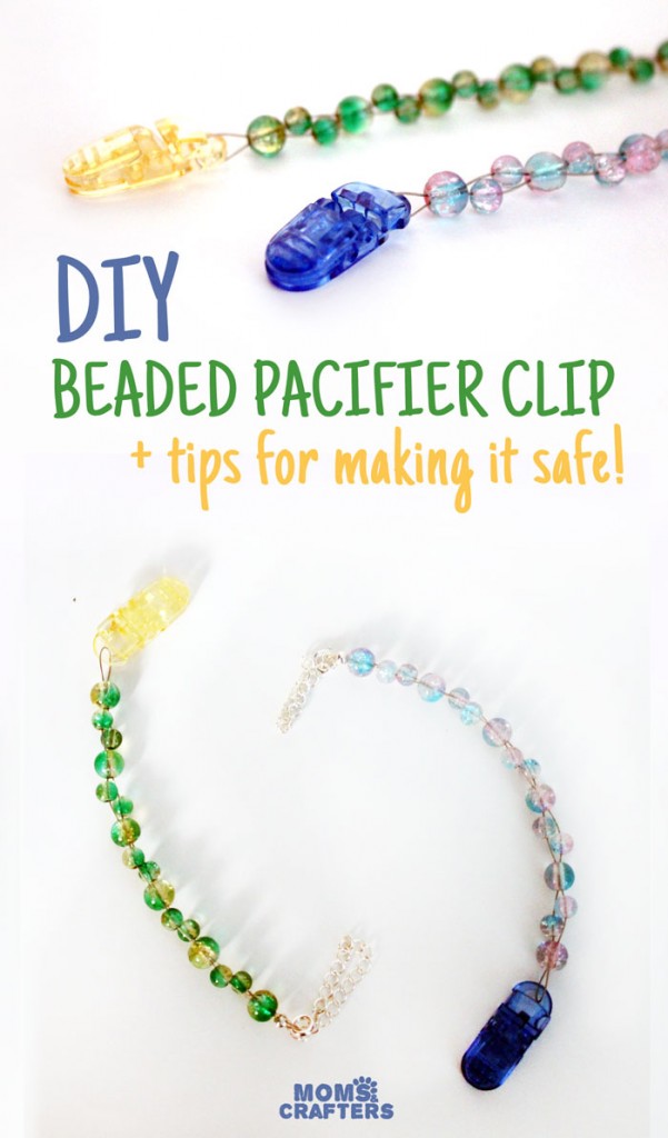 How to make a beaded pacifier holder * Moms and Crafters