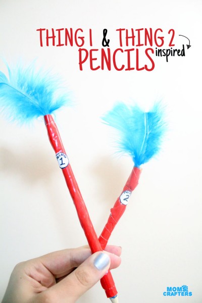 Thing 1 and Thing 2 Pencils * Moms and Crafters