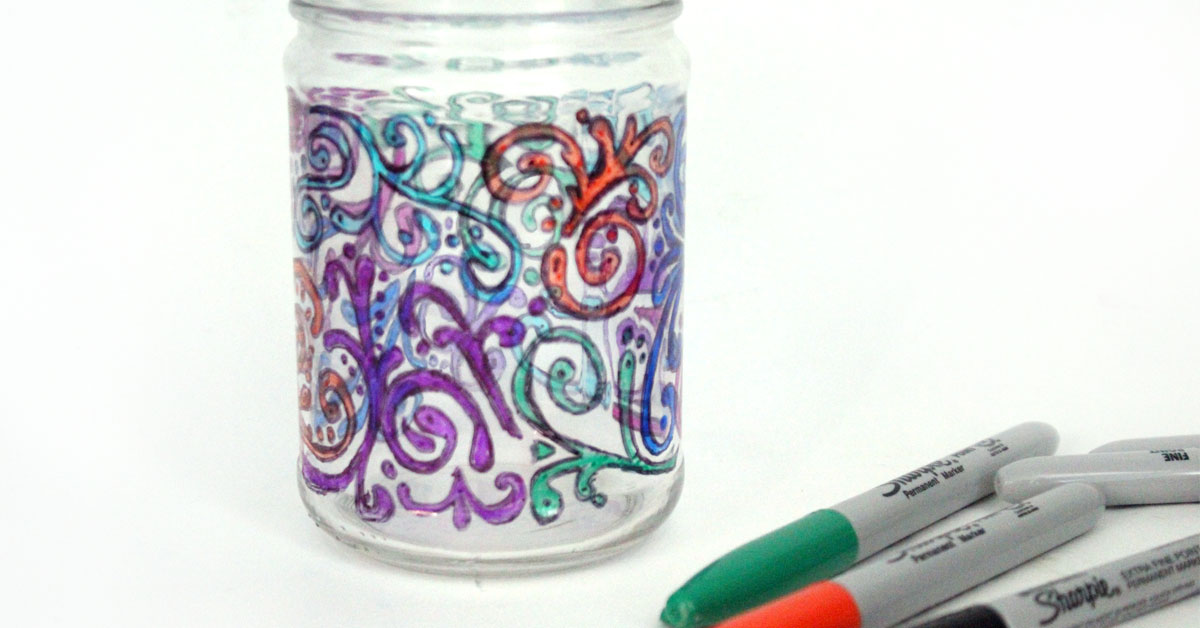 Zentangle Stained Glass Jar, June Birthday Gift, Home Decor, Decorative  Glass Jar, Drinking Cup, Gifts for Mum, Gifts for Nan, Zentangle Art 