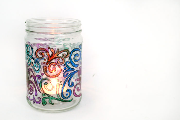 Zentangle Stained Glass Jar, June Birthday Gift, Home Decor, Decorative  Glass Jar, Drinking Cup, Gifts for Mum, Gifts for Nan, Zentangle Art 