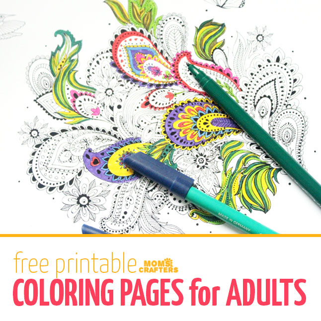 Free Printable Pattern Coloring Pages for Adults * Moms and Crafters