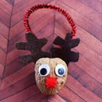 Walnut Reindeer Ornament * Moms and Crafters