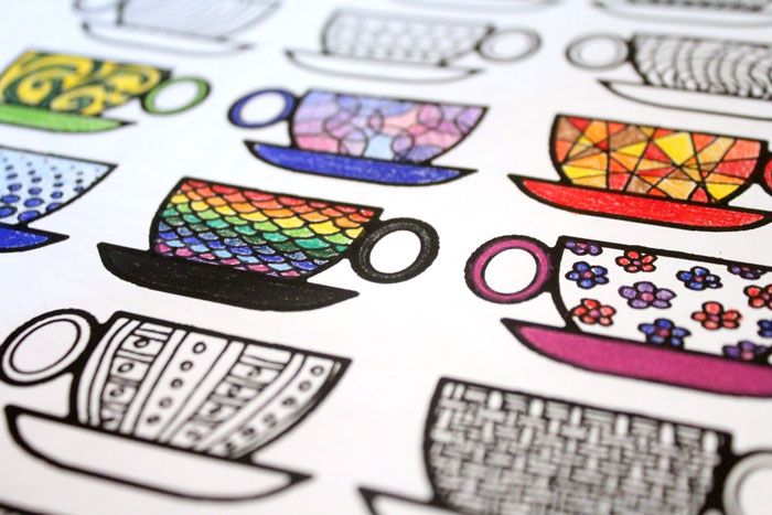 mug coloring page