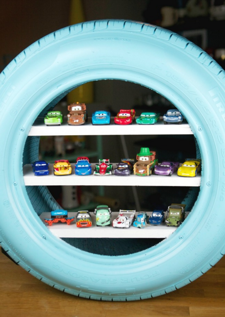 Hot Wheels Wood Toy Car Storage Shelf Organizer for cars