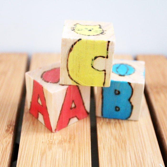 DIY WOODEN BABY BLOCKS - Bit & Bauble