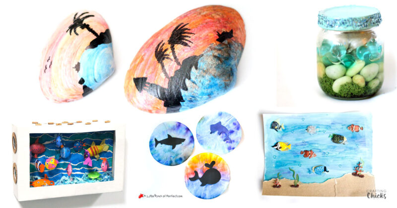 Water Color Ocean Art for Kids - The Crafting Chicks