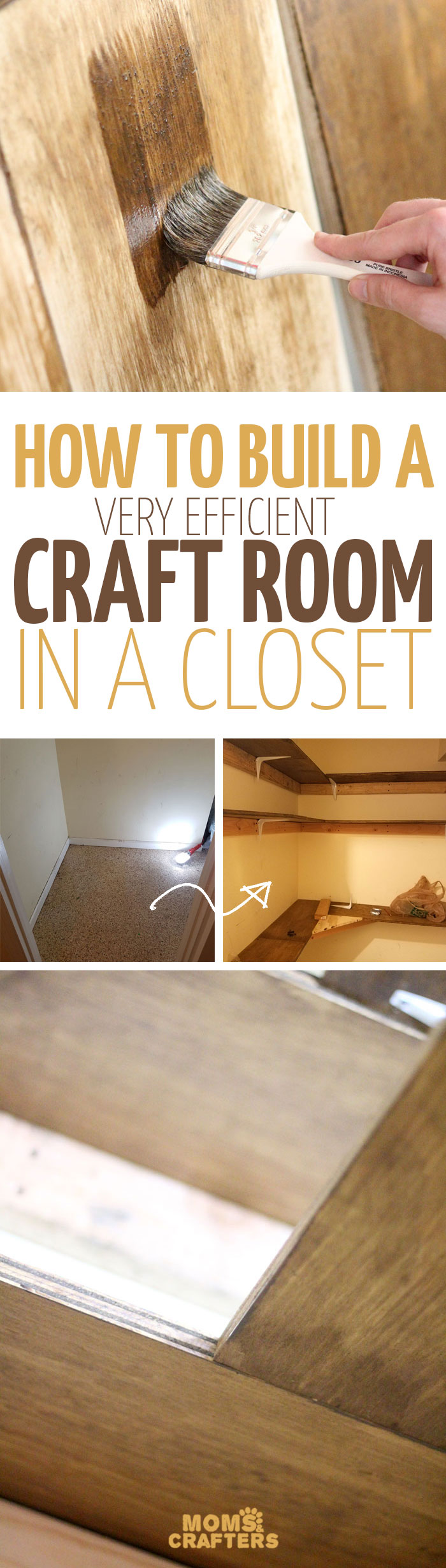 Craft Room In A Closet Stage 2 Build It Moms And Crafters