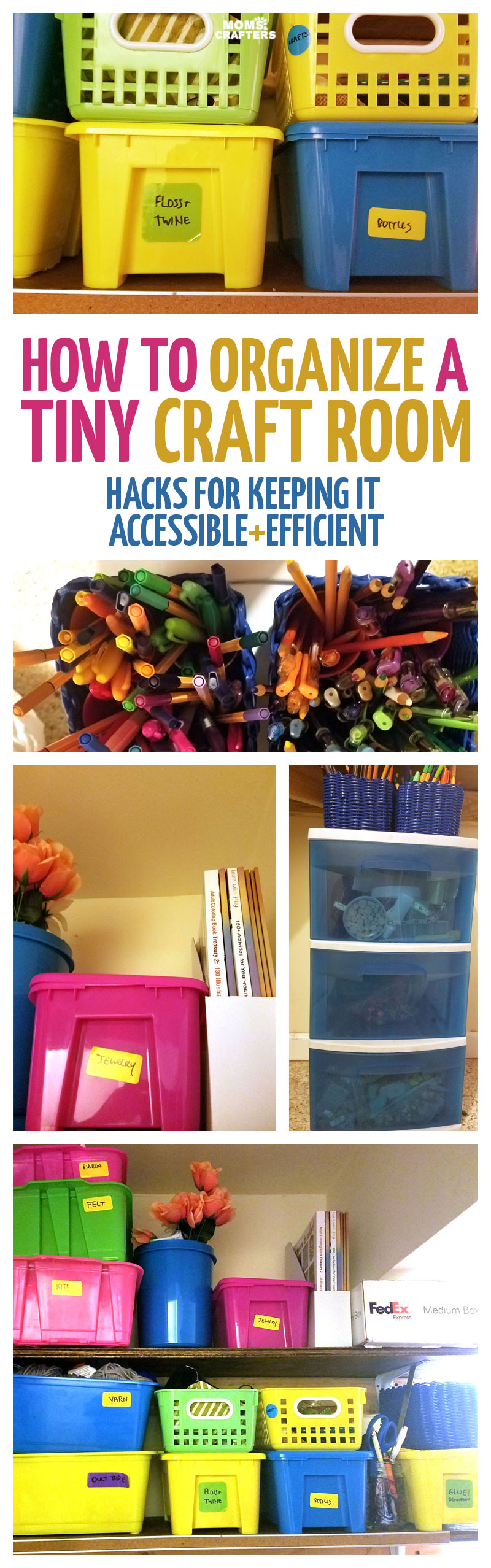 Craft room organization: how to organize a tiny craft room efficiently!