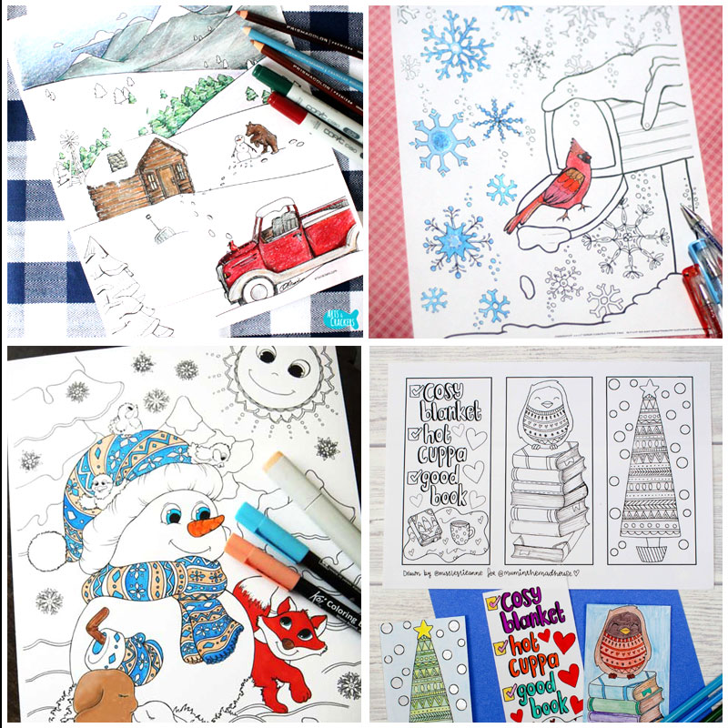 free printable winter coloring pages for adults  moms and