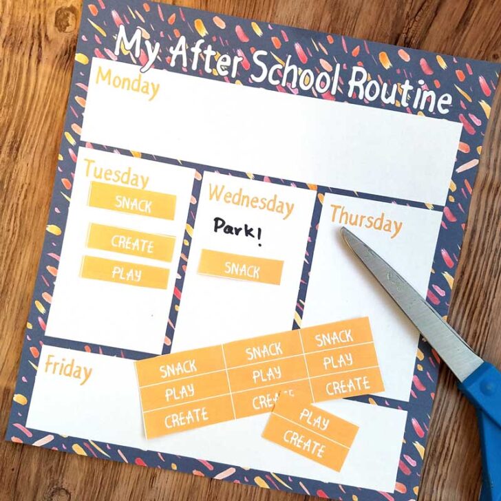 Free Printable After School Routine Planners * Moms and Crafters