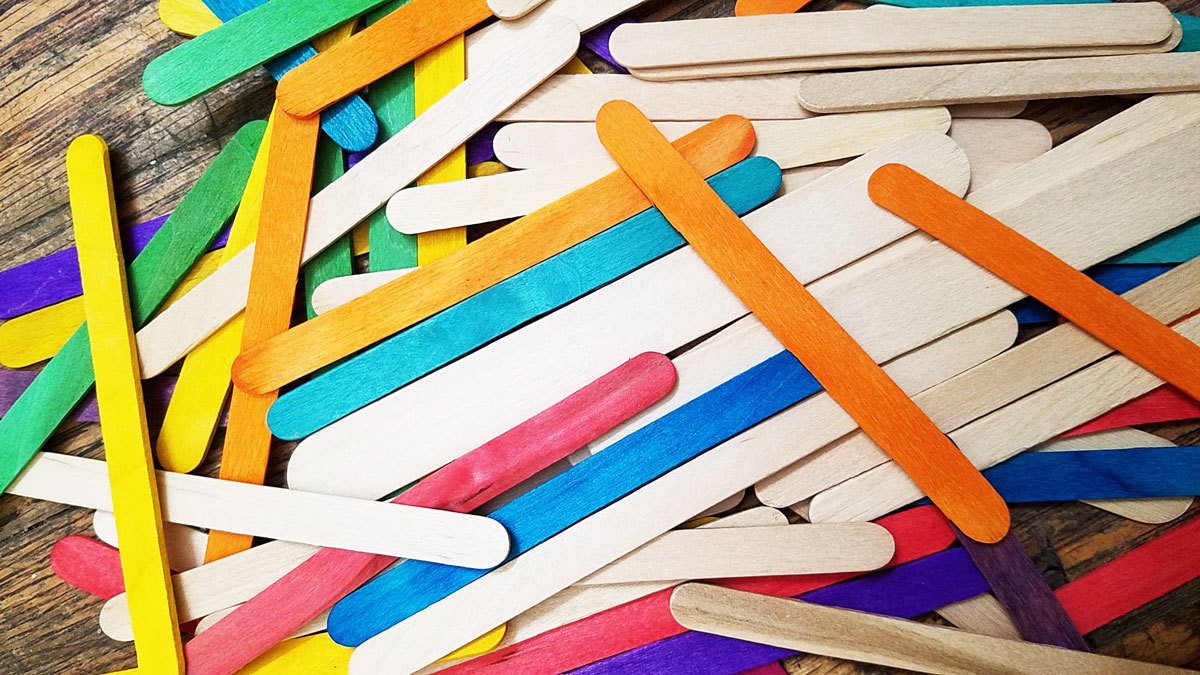 Multi Colored Craft Sticks  Craft stick crafts, Popsicle stick