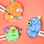 Feed the Monster Fine Motor Activity with Clothespin Puppets