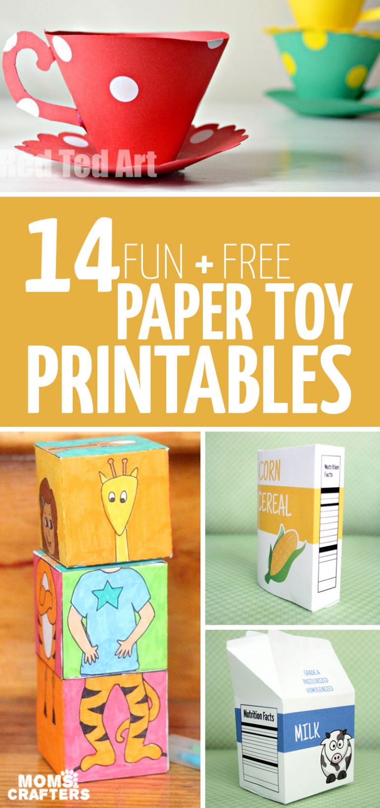 Paper Toy Templates 14 Free Printables to Craft and Play!