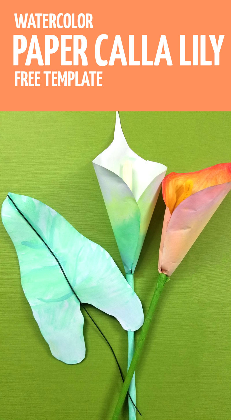 How to Make a Paper Calla Lily - Watercolor Paper Flowers