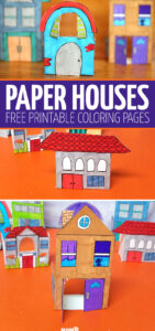 Foolproof Free Printable Paper Houses for kids and grown-ups!