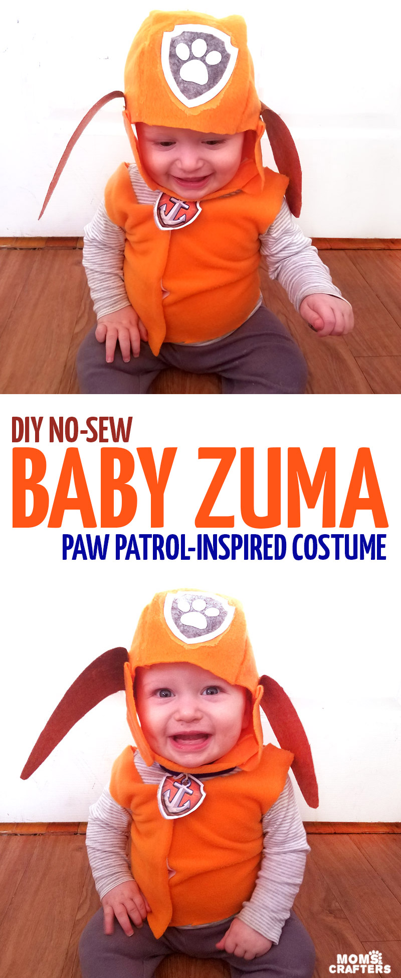 Baby Zuma PAW Patrol Costume DIY * Moms and Crafters