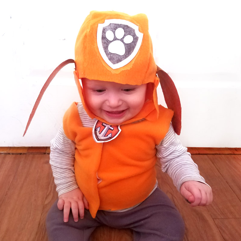 Baby Zuma PAW Patrol Costume DIY * Moms and Crafters