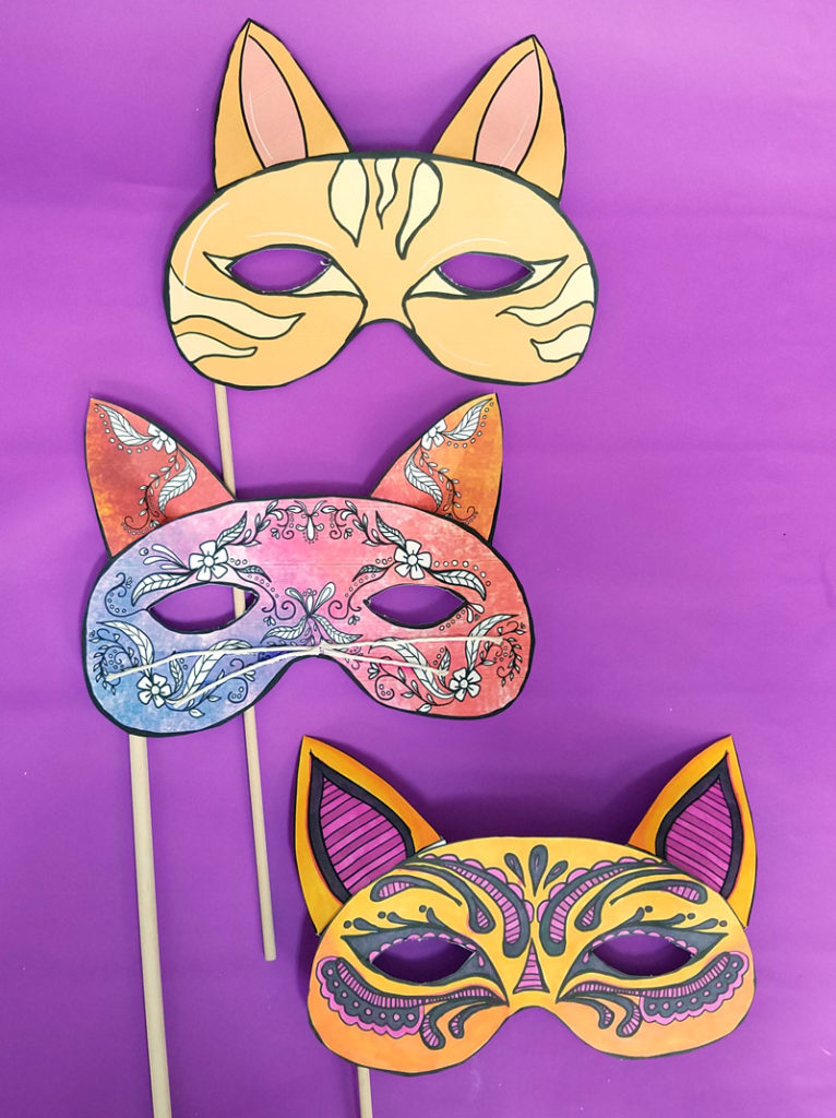 Cat Masks Printables and Paper Craft * Moms and Crafters