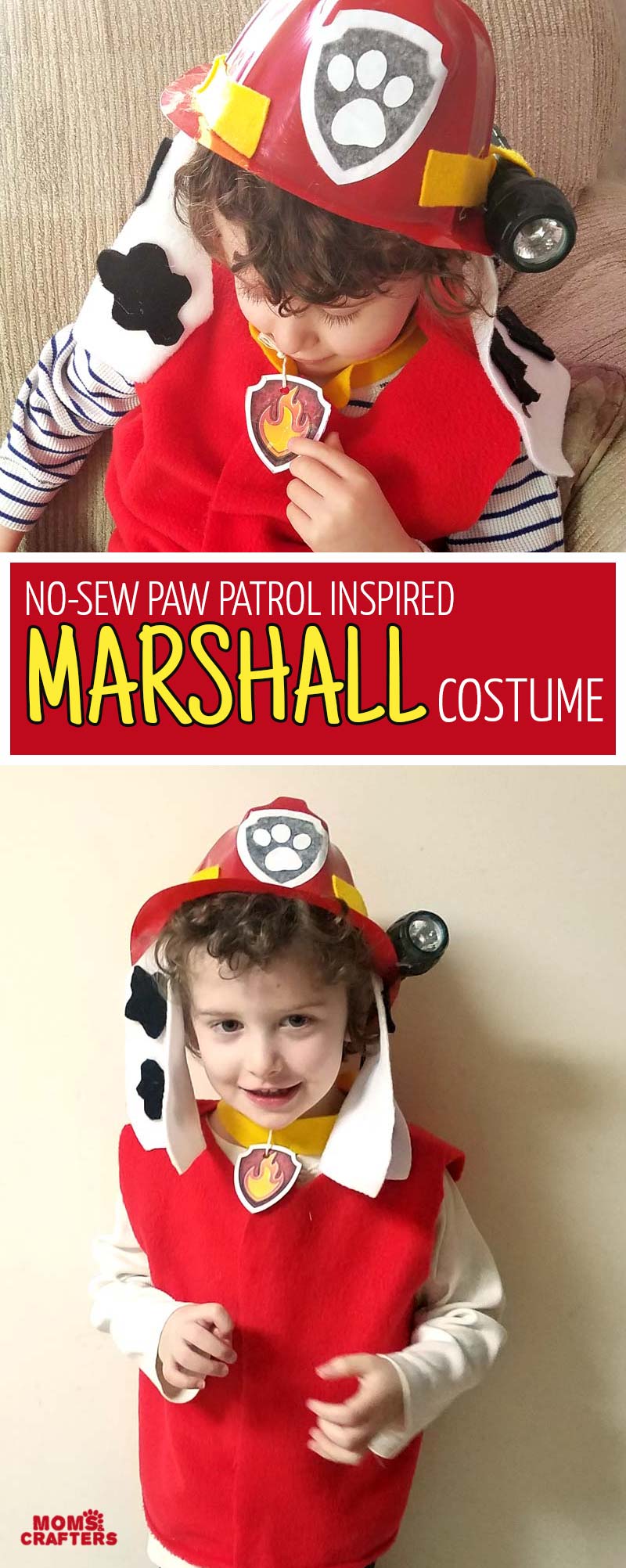 Adorable DIY Paw Patrol Marshall Costume