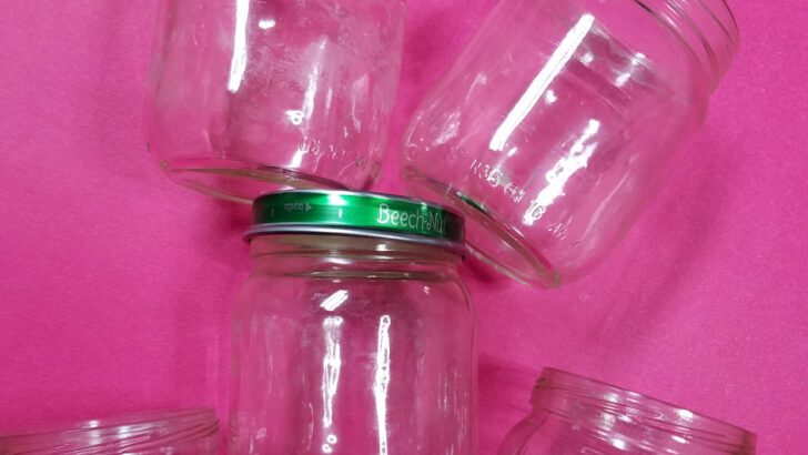 Homelife Set of 3 Glass Storage Jars with Bamboo Lids