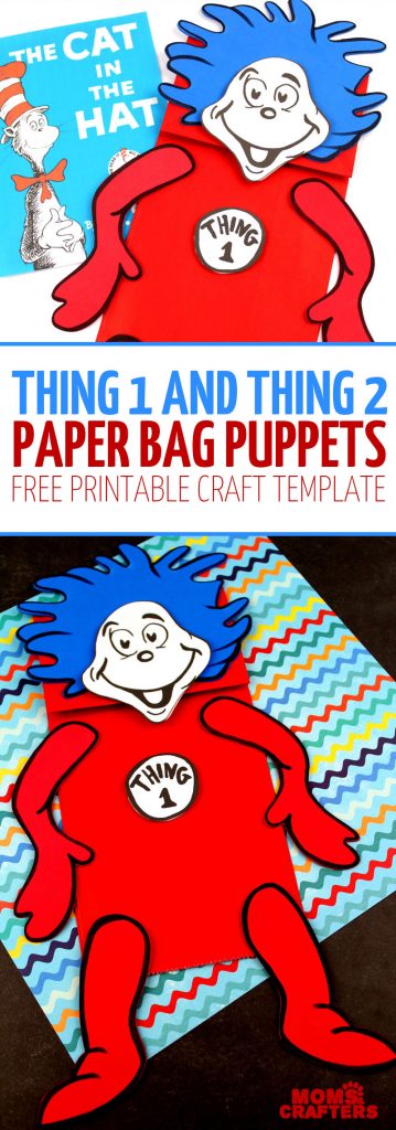 thing 1 amp thing 2 puppets w free printable pattern