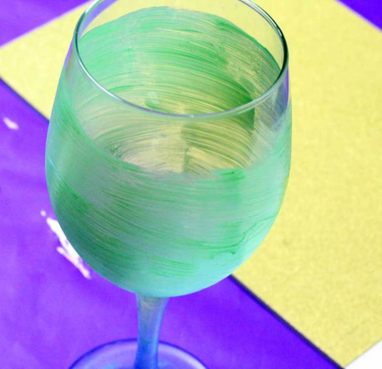 Painted Sea Glass Stemware with an Ombre Finish