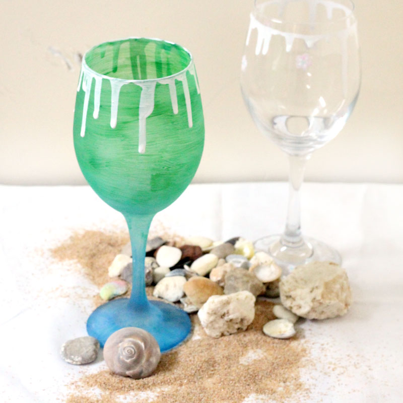 DIY Seaside Beach Scenery In A Wine Glass Paint By Numbers