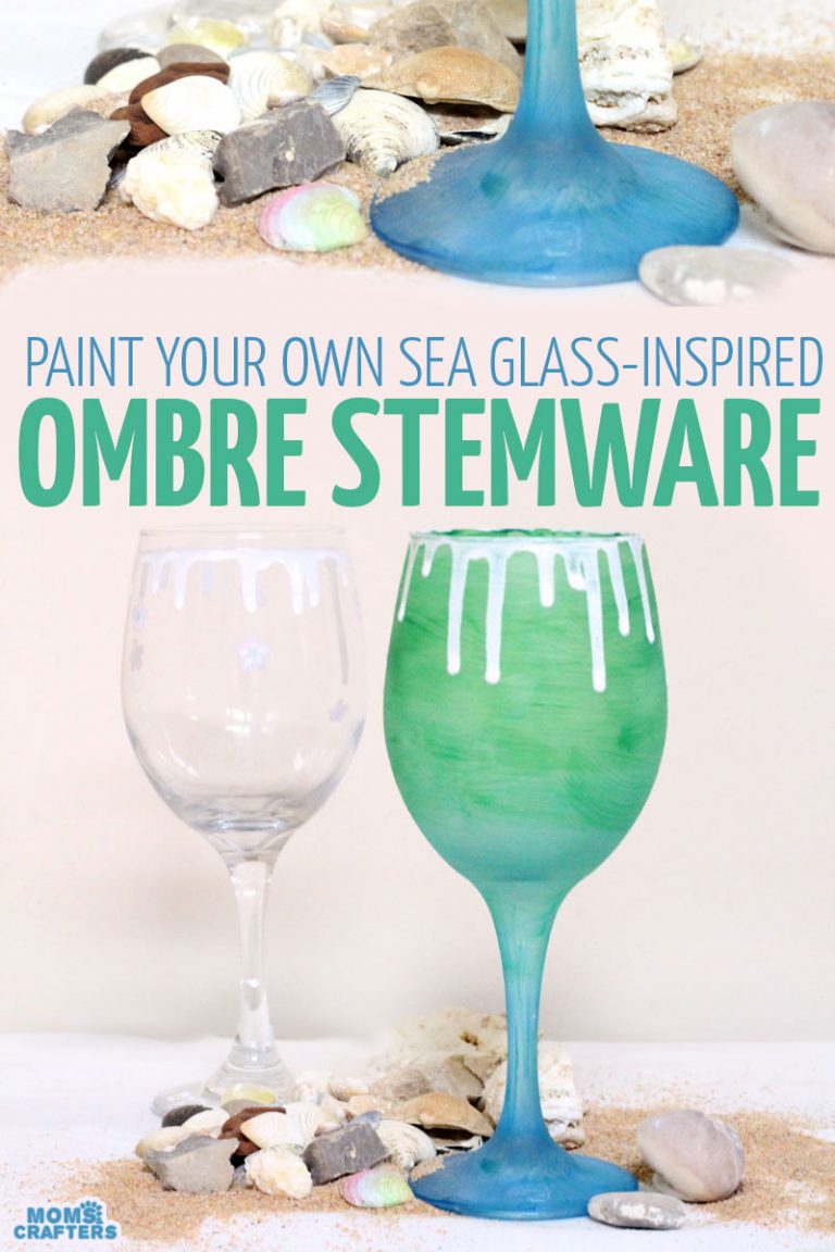 Painted Sea Glass Stemware with an Ombre Finish