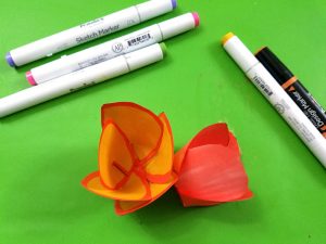 Paper Tulips - Free Printable Paper Flower Template * Moms and Crafters