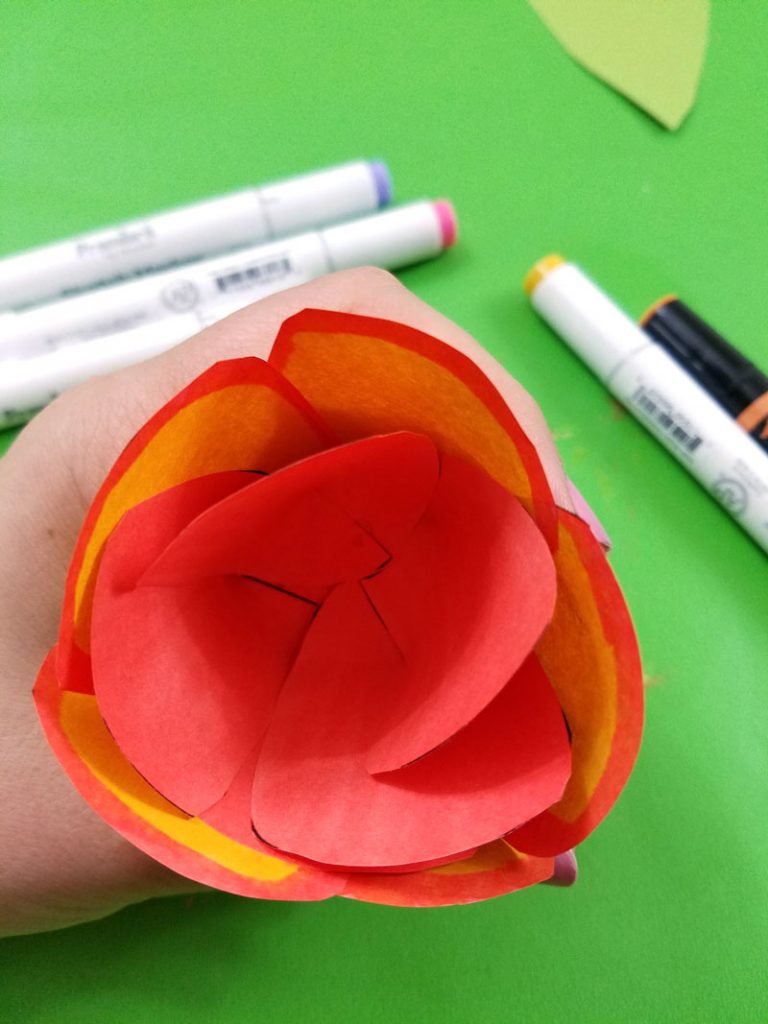 Paper Tulips Free Printable Paper Flower Template * Moms and Crafters