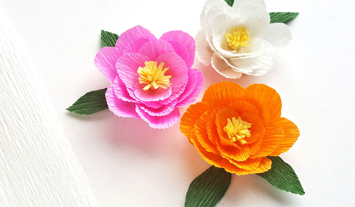 Crepe Paper Peony Template - free printable! * Moms and Crafters