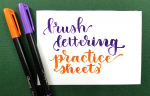 Free Printable Brush Lettering Practice Sheets - Strokes * Moms and ...