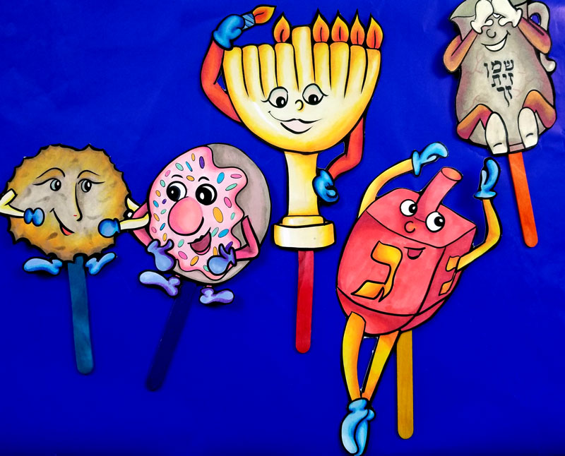 Hanukkah Dancing Characters Craft For Kids - creative jewish mom