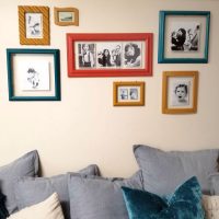 DIY Gallery Wall for a Contemporary Family Room - Upcycled Frames