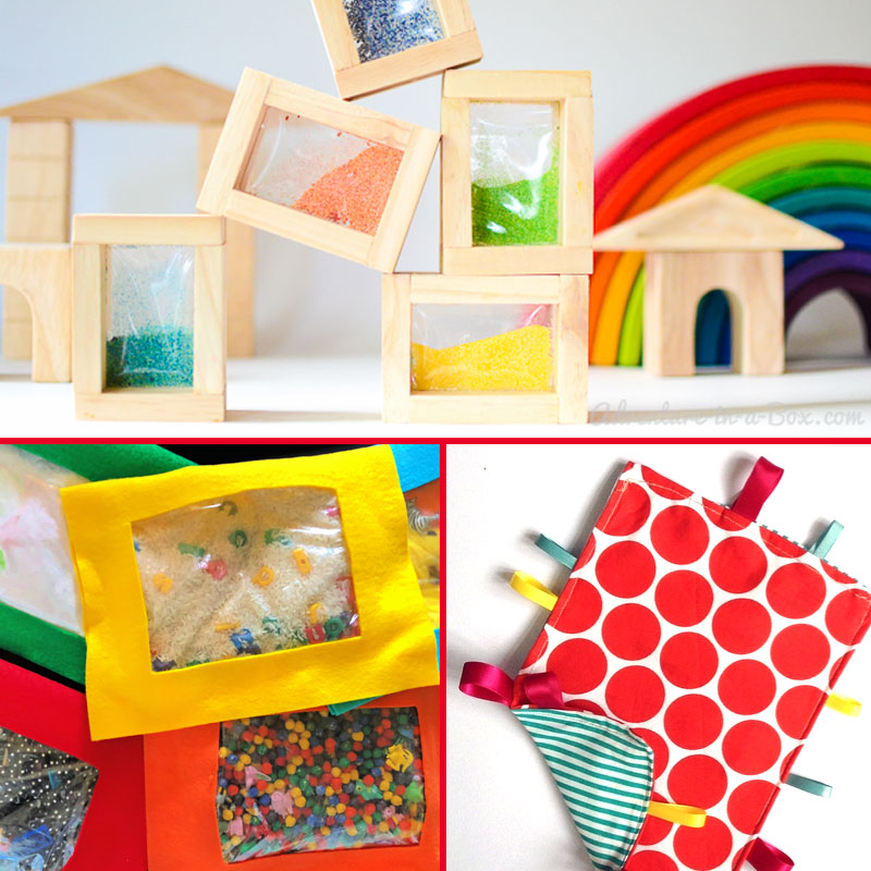 DIY Sensory Toys - 14 Toys for Sensory Play * Moms and Crafters