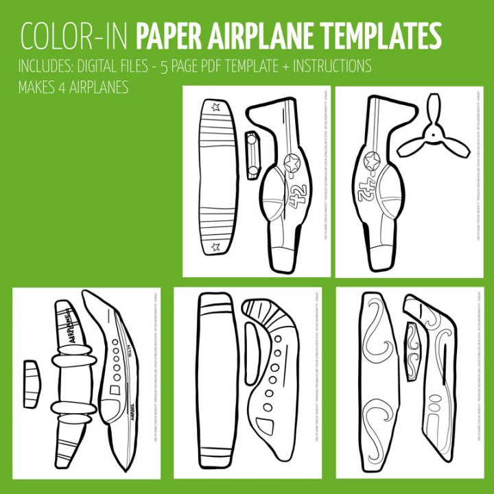 Easy Paper Airplane Templates to Print, Color, Craft, and fly!