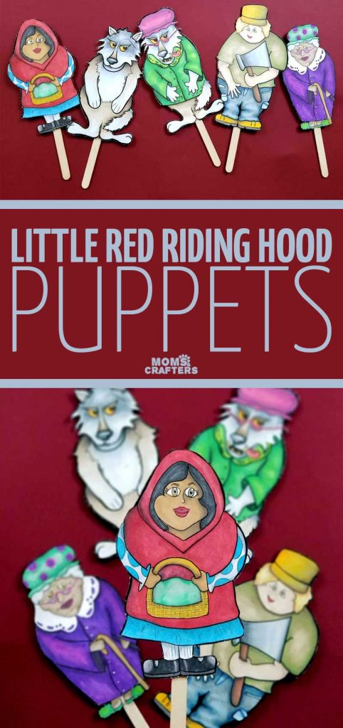 Little Red Riding Hood Puppets to print * Moms and Crafters