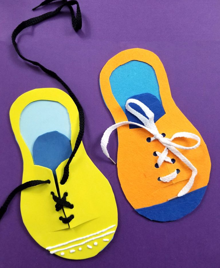 Shoe Tying Practice - Template and DIY Toy * Moms and Crafters