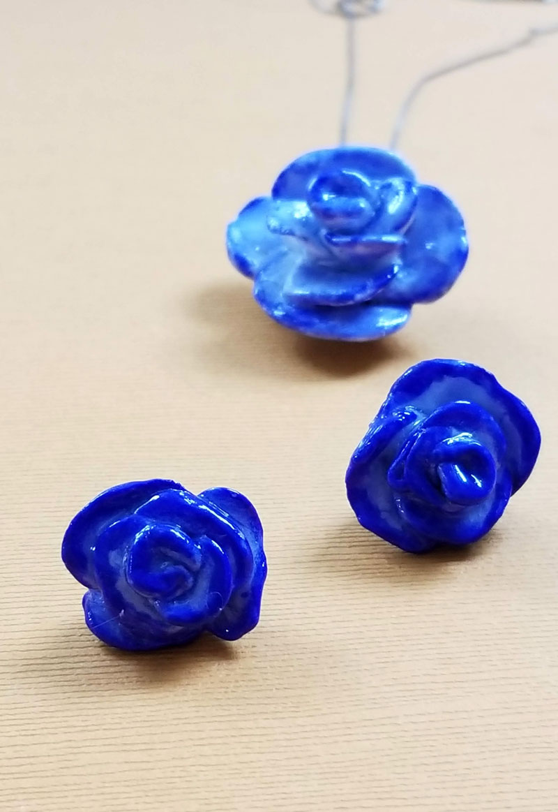 How to Make Clay Rose Earrings * Moms and Crafters