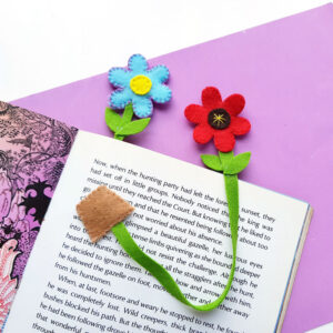 Flower Bookmarks Craft - Make a Felt Flower Pot Bookmark!