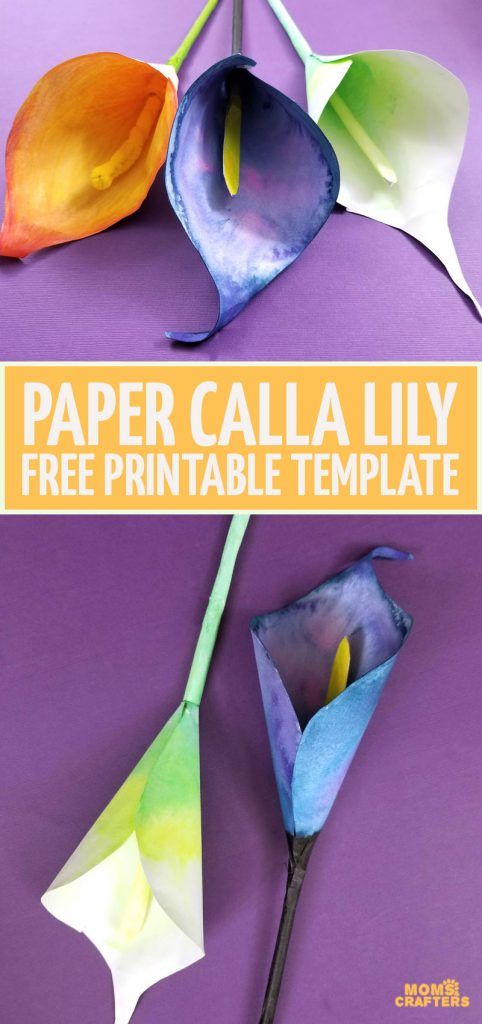 How to Make a Paper Calla Lily - Watercolor Paper Flowers