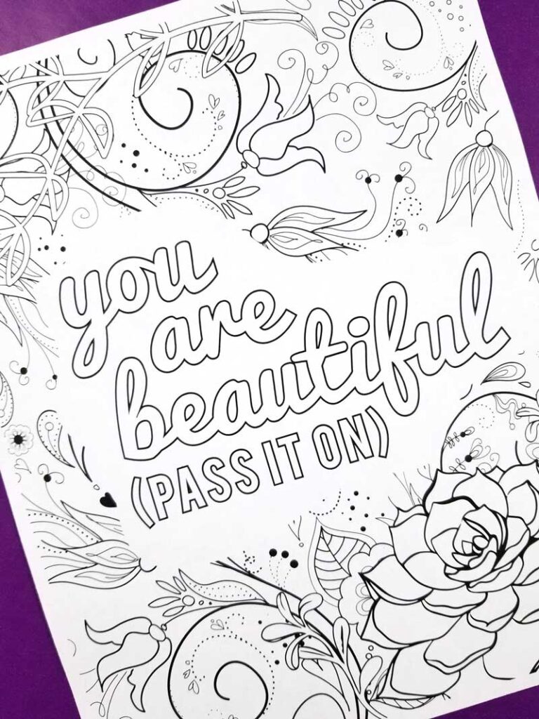 Coloring Pages for girls 10 and up - Empowering Adult Coloring Pages