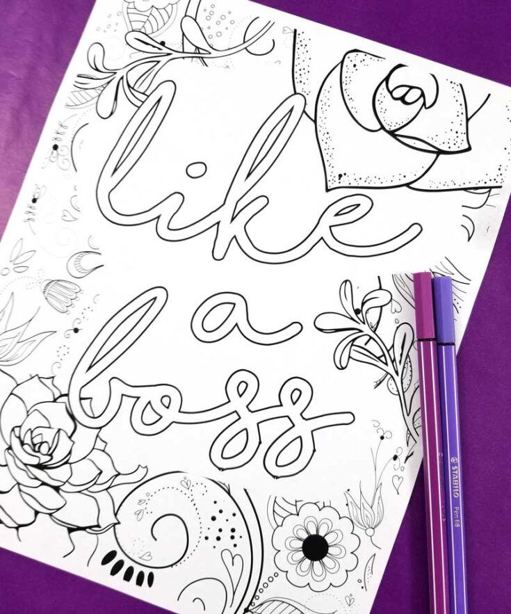 Coloring Pages for girls 10 and up - Empowering Adult Coloring Pages