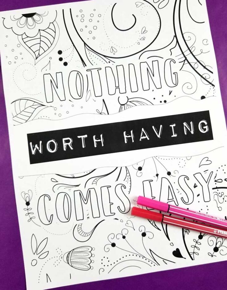 Coloring Pages for girls 10 and up - Empowering Adult Coloring Pages