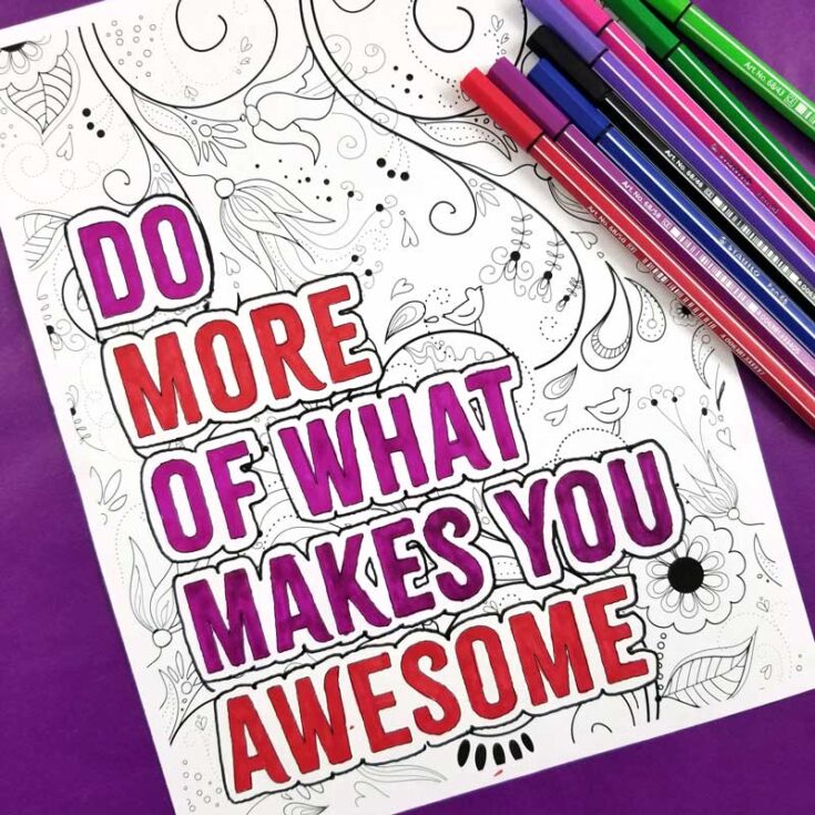 Coloring Pages for girls 10 and up - Empowering Adult Coloring Pages